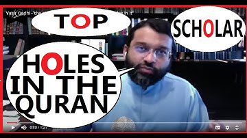 Yasir Qadhi -"the standard (quranic) narrative has HOLES in it". Speakers corner