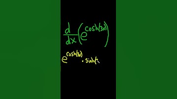 Derivative of e^(cosh(3x)) #shorts