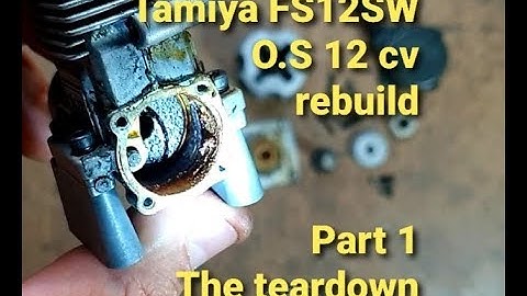 Nitro glow engine rebuild part 1, the teardown Tamiya FS12SW, O.S 12cv