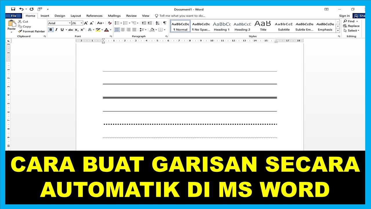 Macam Mana Nak Garis Dalam Microsoft Word Untuk Surat Rasmi