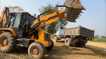 Tipper Truck And Backhoe 3DX Machine Working Video | Soil Loading @droneplanet2040