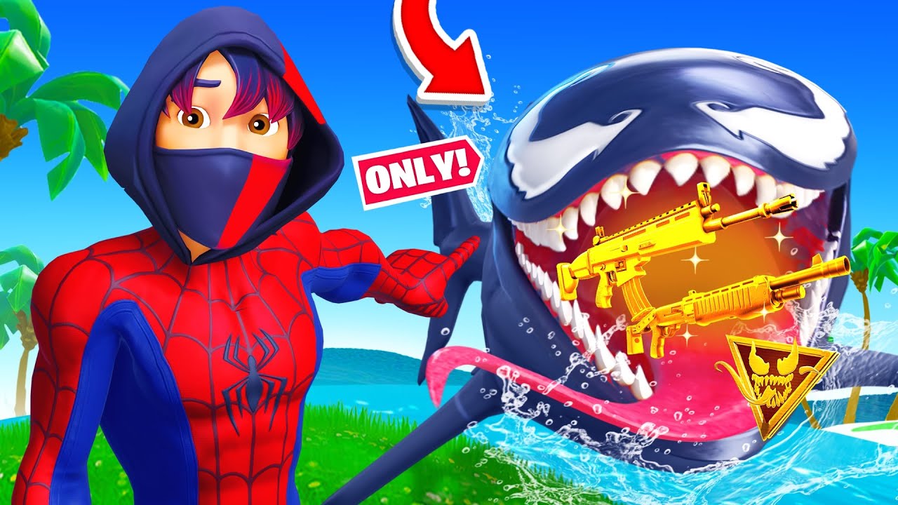 Ich FINDE den BÖSEN SPIDERMAN HAI (Nur Hai Loot Challenge) Fortnite 3