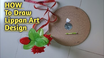 How To Draw lippan design With  Easy Tricks | Simple Way To Draw Lippan/Mandala/Warli Design #art
