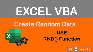 Excel VBA: Automatically create a Large Dataset populated with Random Data | Build from scratch