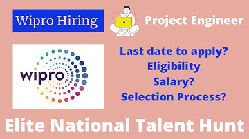 Wipro Elite National Talent Hunt | Wipro hiring Project Engineer