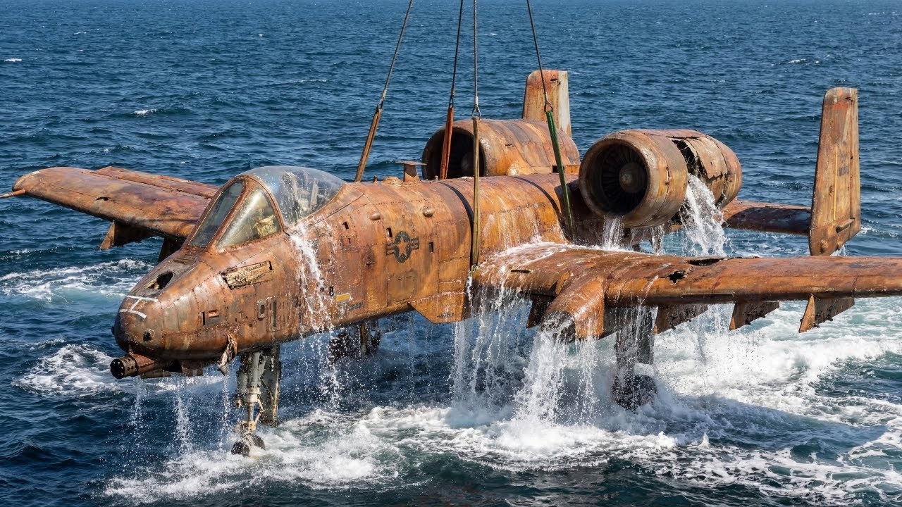 Abandoned A-10 Warthog Tank Killer Pulled from the Ocean #A10Warthog#TankKiller#AircraftRestoration