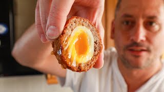 Scotch Egg Recipe With Runny yolk | Wrapped in Spicy Pork Mince, Panko Breadcrumbs & Deep Fried