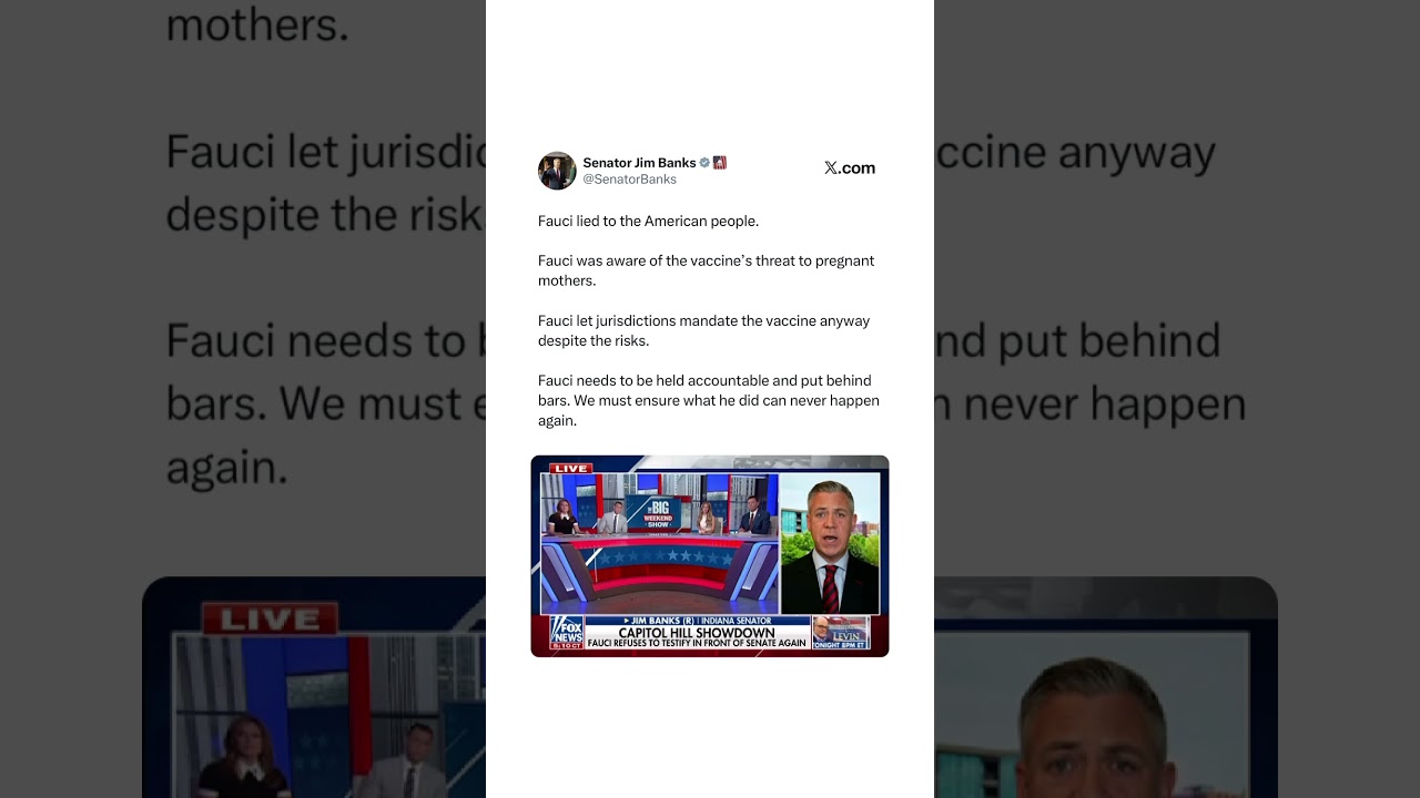 Fauci needs to be held accountable and put behind bars.