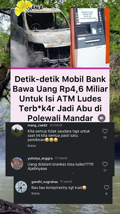 mobil bank bawa uang 4.5 m ludes terb*ka4r di poliwali mandar #viral #trending #shorts