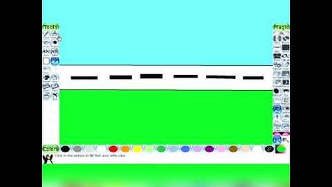 Road scene (Tux Paint)