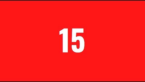Countdown Timer 15  sec  red screen with Sound effects and Time up | no copyright