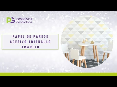 Papel de Parede Adesivo Triângulo Amarelo