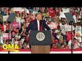Trump back on campaign trail, packed rally, new warning from Dr. Fauci l GMA