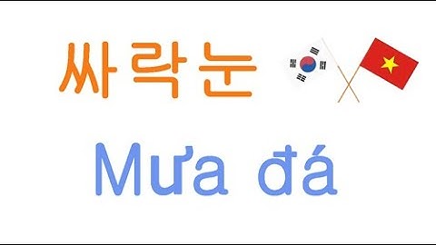 Từ vựng tiếng HànQuốc chủ đề thời tiết