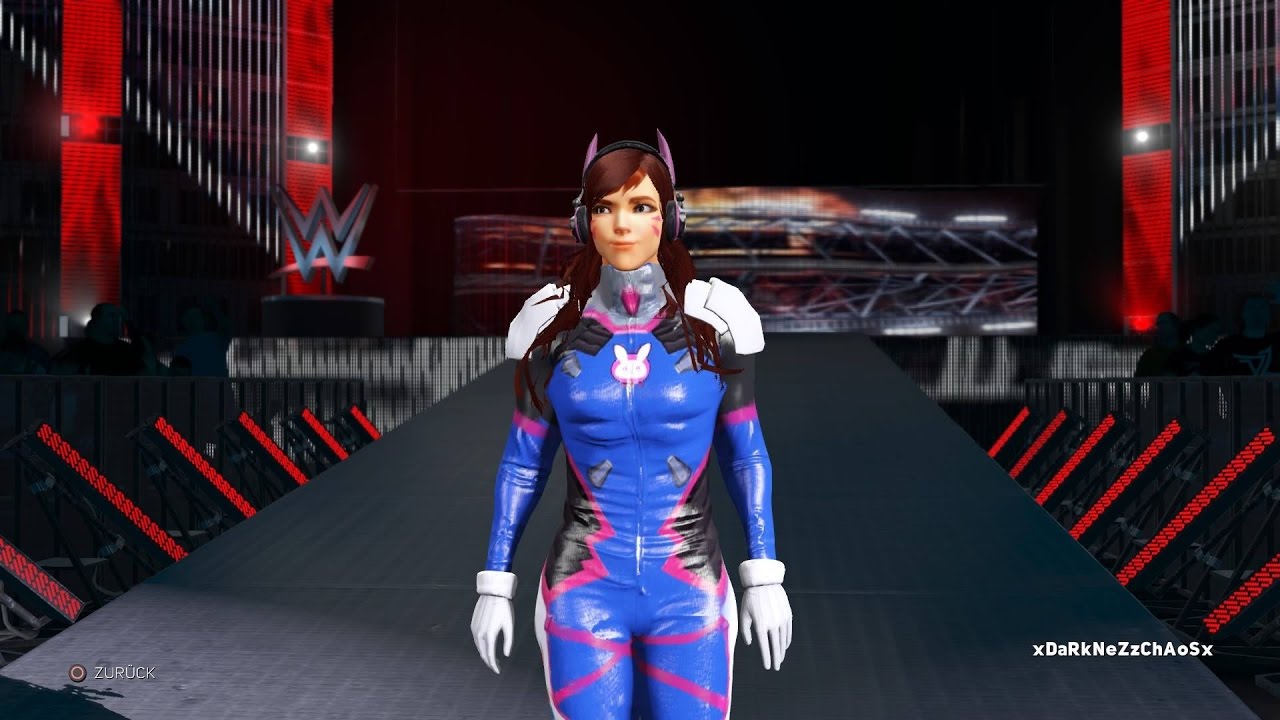 Alexis Lennox the Girl of Drawings WWE 2K17 - D.VA Entrance ( Overwatch )