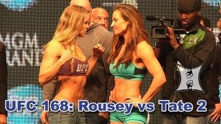 UFC 168: Ronda Rousey vs Miesha Tate 2 Weigh-ins + Staredown (HD)