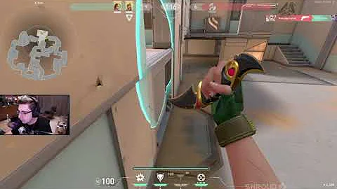 Shroud plays on new Fracture map in valorant