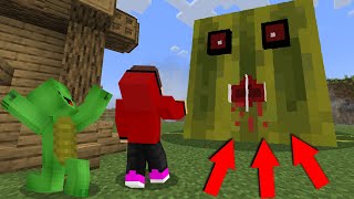 JJ and Mikey Discovered What Thier Melon Turned Into in Minecraft?! Maizen
