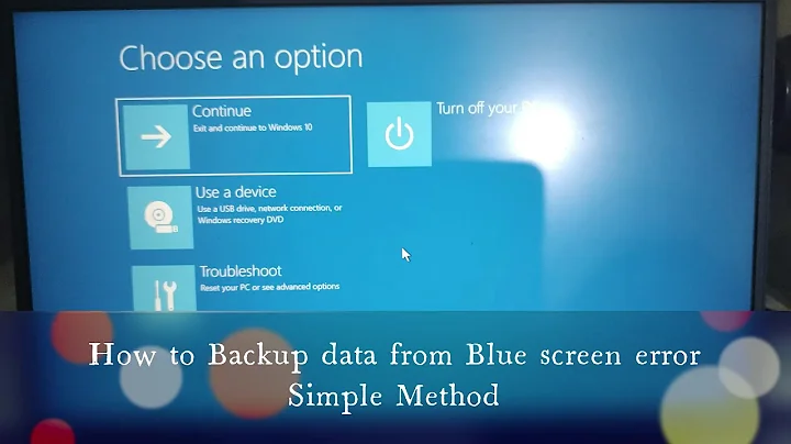Backup data from Blue screen Error | Recover data | Easy Method