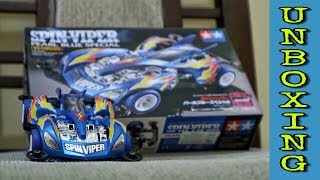 [Unboxing] Tamiya Spin Viper Pearl Blue Special Mini 4wd