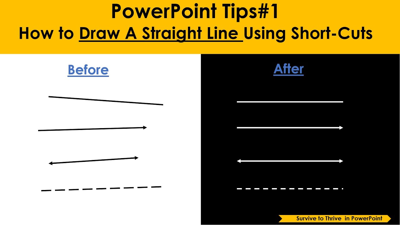 How to Draw a Straight Line in PowerPoint - Shortcut (PowerPoint Tips  1)#drawline#straightline#ppt 