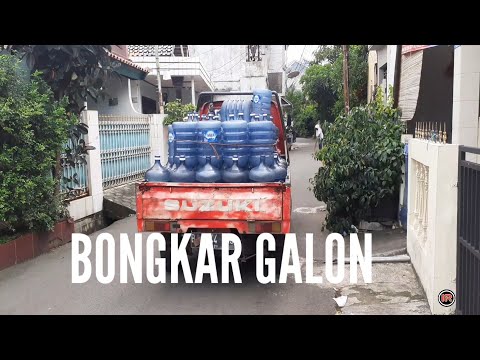 TUKANG GALON|| BONGKAR GALON  ANGKAT GALON 💪