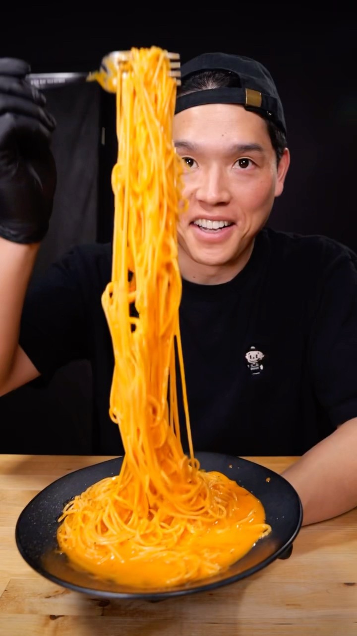 Butter ketchup pasta ? recipe → @chef_Fabio