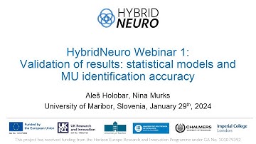 Webinar 1: Validation of results - statistical models and MU identification accuracy