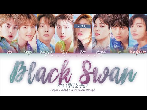 BTS (방탄소년단) — 'Black Swan' (8 Members ver.) (Karaoke ver.) (Color Coded Lyrics Han|Rom|Eng)