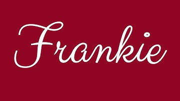 Learn how to Sign the Name Frankie Stylishly in Cursive Writing
