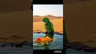 👉&quot;parrot and baby parrot story🦜| Emotional cartoon short film   |  parrot &amp; fish story&quot;😭#shorts