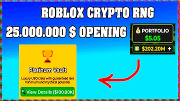 $25,000,000 Platinum Vault Case Opening in Roblox Crypto RNG ! 🔥 You Won’t Believe What I Pulled...