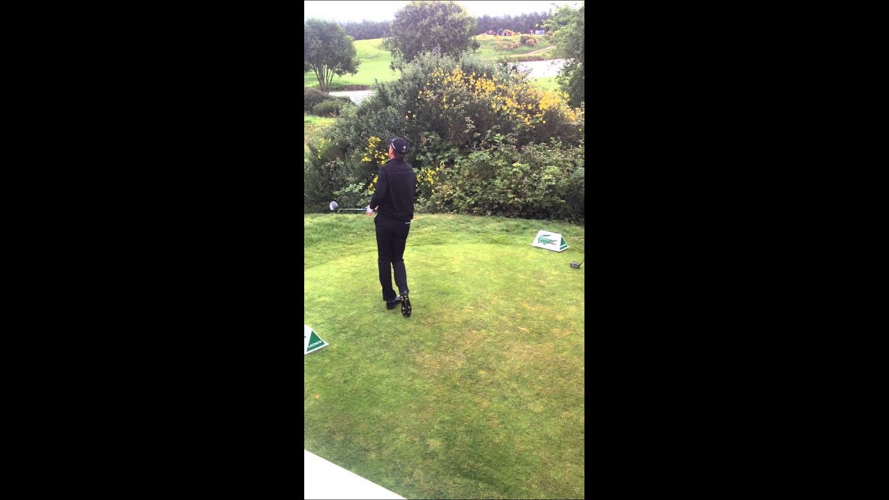 Karlsson teeing off the 3rd Open de france 2014 Round 3