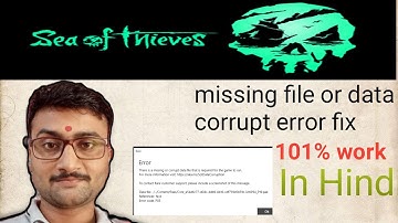 how fix sea ofthieves missing or corrupt data file erro in Hindi #seaofthieves