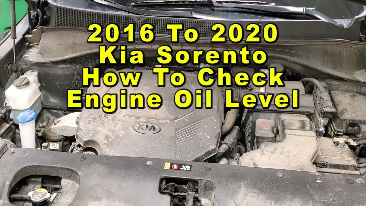 Kia Sorento How To Check Engine Oil Level On Dipstick 2016 2017 2018