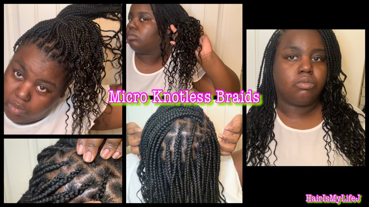 How To Micro (Styled) Knotless Braids: Wet and Wavy Ends 