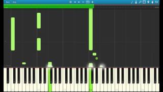 Video thumbnail of "tom clancys HAWX 2 menu theme piano how to play synthesia"