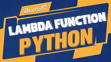 Master Python Lambda Functions: Map, Filter and Sorted Explained! | Lambda in Telugu | video-29