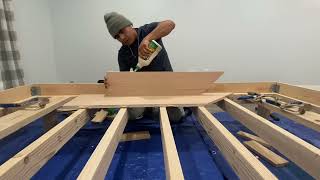 Cama flotante parte 8 pegando headboard ( sin audio casi)