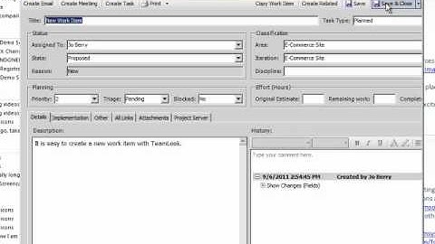 Creating New Work Items in TFS from Existing Work Items with TeamLook