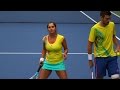 US Open 2012 Mixed Doubles Mirza/Fleming Vs Oudin/Sock Part 1