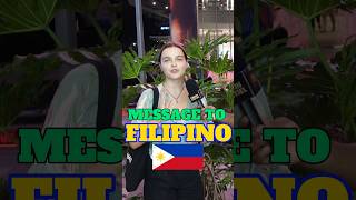 Message to Filipino by Belarus Tourist #pinoy #pilipinas #short