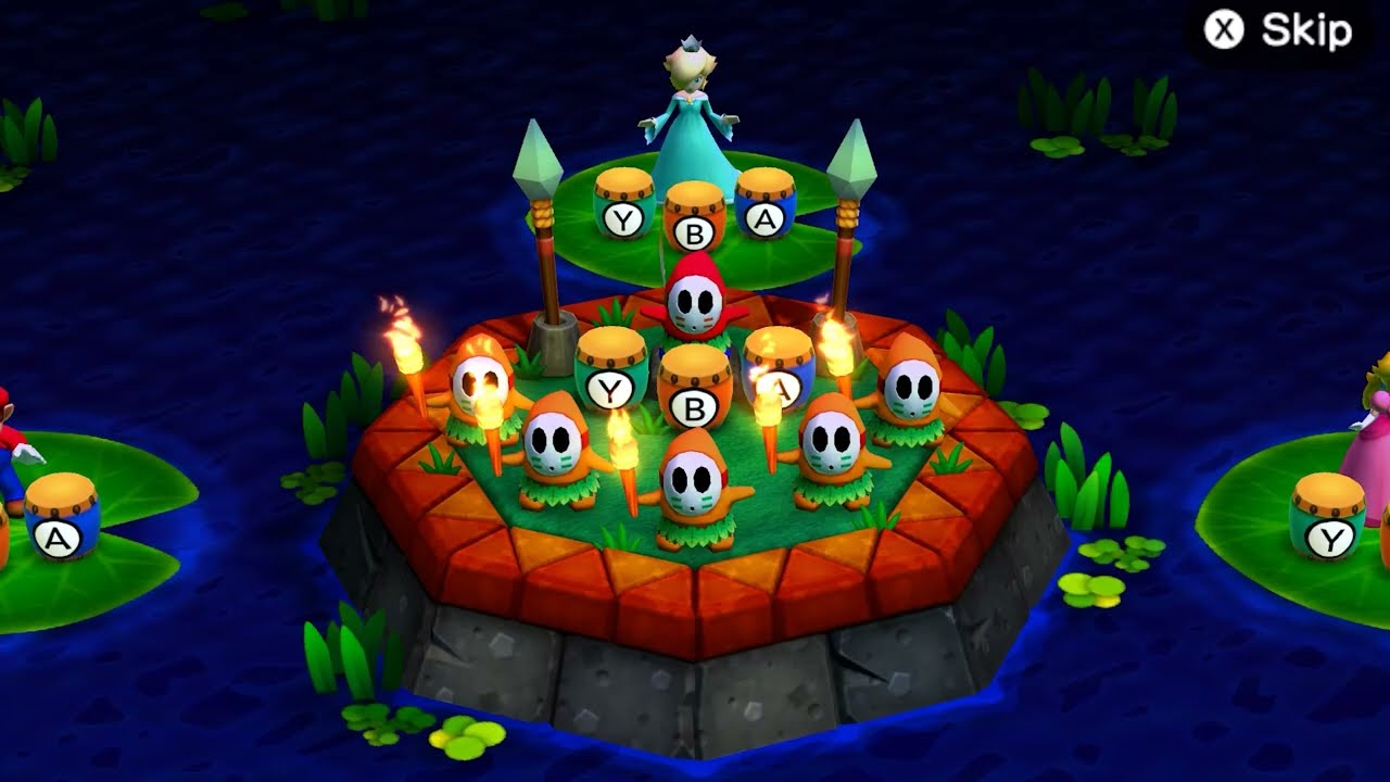 Mario Party The Top 100 - Lucky Games Showcase - Mario vs Luigi vs Peach vs Rosalina