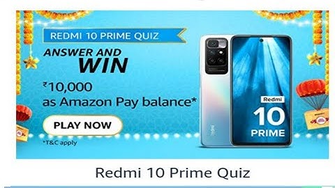 Amazon Redmi 10 Prime Quiz Answers Today|Amazon Funzone Quiz Answers Today|16 October|#DailyQuizTime