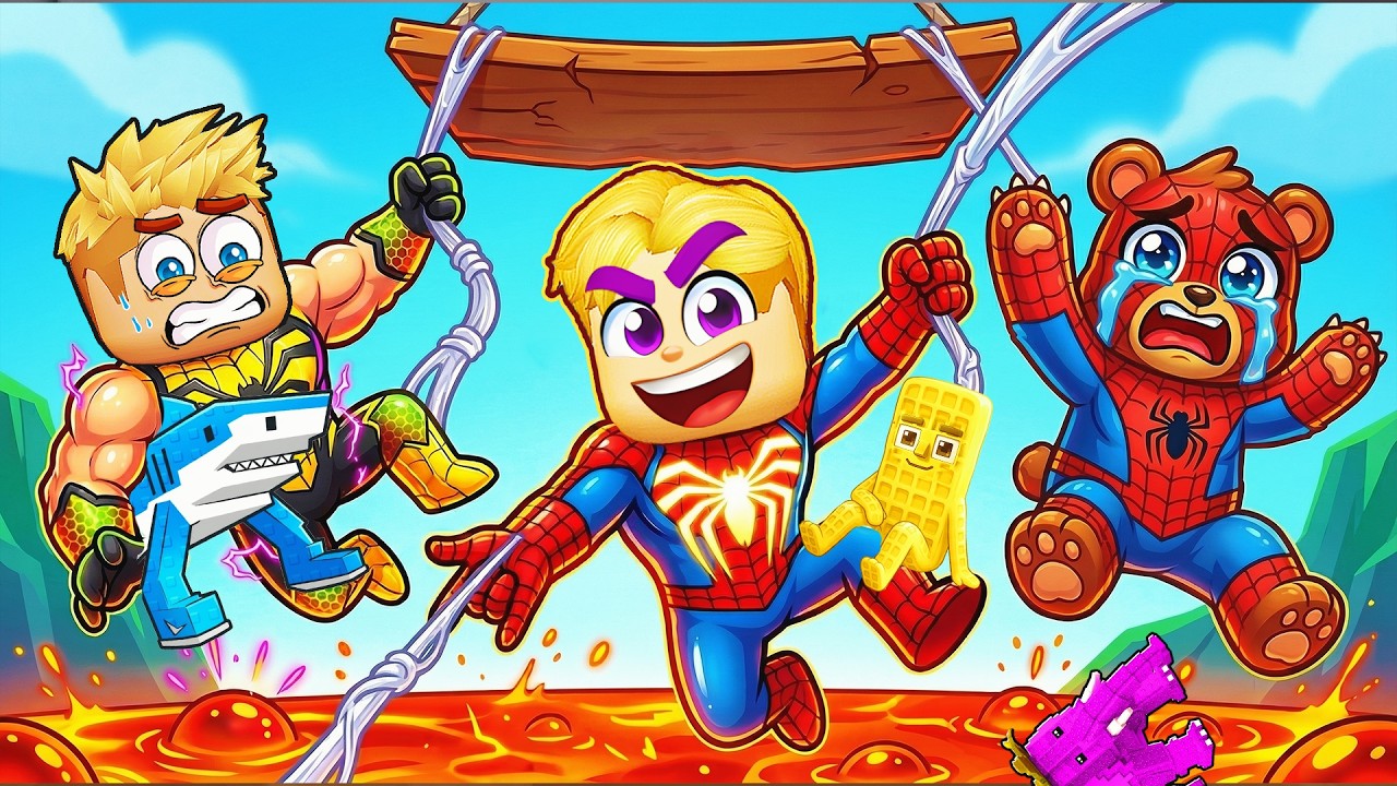 ابو علي ابو سبايدرن مان لإنقاذ شخصيات Brainrots 🕸️🦸 ( مين اقوي سبايدر مان 💪 ) ماب جامد 🔥 !!