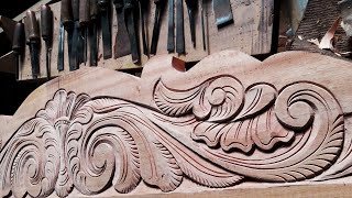 |Bed design carving|wood carving| തലപ്പലക|UP wood art |