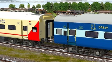 Blue 3rd AC coupling ICF Utkrisht 3rd AC | Indian Train Simulator| Railroad MSTS