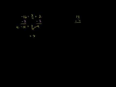 Çözümlü Örnek: İki Adımlı Denklemler (Matematik) (Cebir) (Cebir Öncesi)