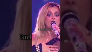 Bebe Rexha singing "I'm Good (Blue)