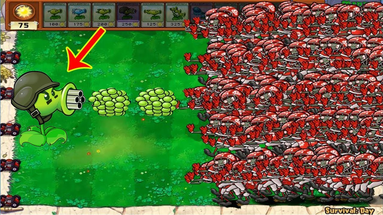 plants vs zombies 1 galting pea zombie image